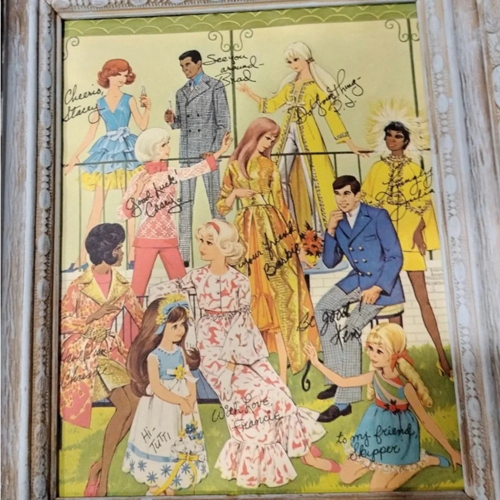 Vintage Mattel Barbie- Doll Family Portrait 1969-1970 8 1/2 X 11 Original Print